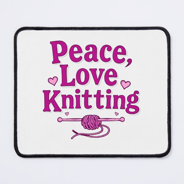 Item preview, Peace Love Knitting Hobby Craft designed and sold by rustyroofco.