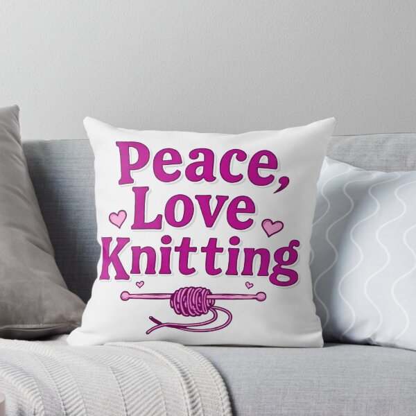 Item preview, Peace Love Knitting Hobby Craft designed and sold by rustyroofco.