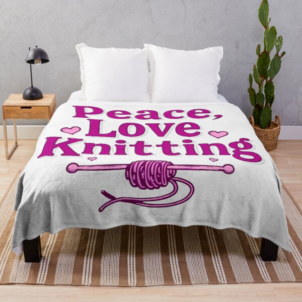 Item preview, Peace Love Knitting Hobby Craft designed and sold by rustyroofco.