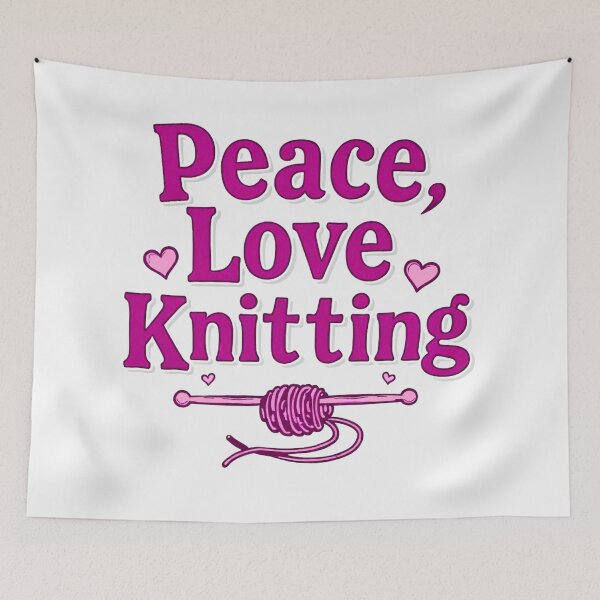Item preview, Peace Love Knitting Hobby Craft designed and sold by rustyroofco.