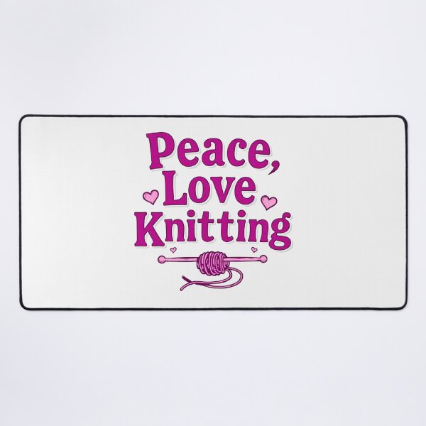 Item preview, Peace Love Knitting Hobby Craft designed and sold by rustyroofco.