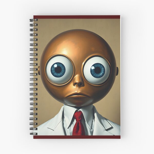 Item preview, Copper Headed Man With Huge Blue Eyes designed and sold by Henrybubbles400.