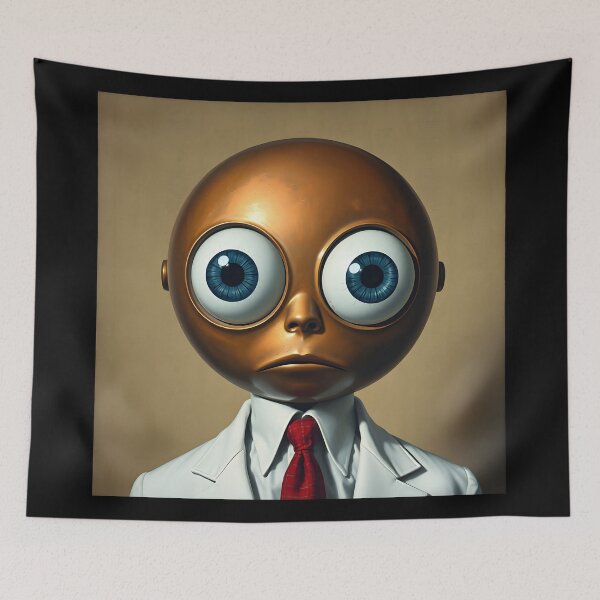 Item preview, Copper Headed Man With Huge Blue Eyes designed and sold by Henrybubbles400.