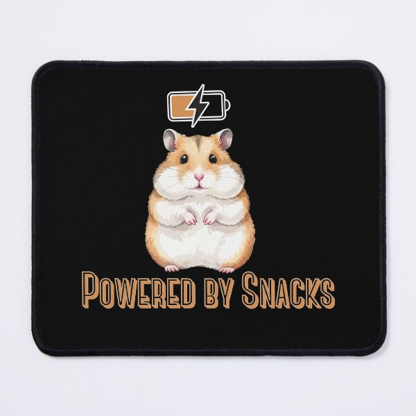 Item preview, Powered by Snacks – Cute Hamster Illustration designed and sold by printzy Lab.