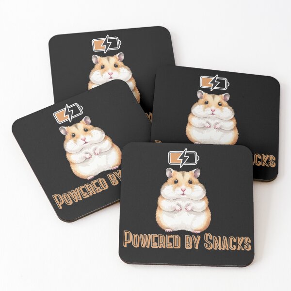Item preview, Powered by Snacks – Cute Hamster Illustration designed and sold by printzy Lab.