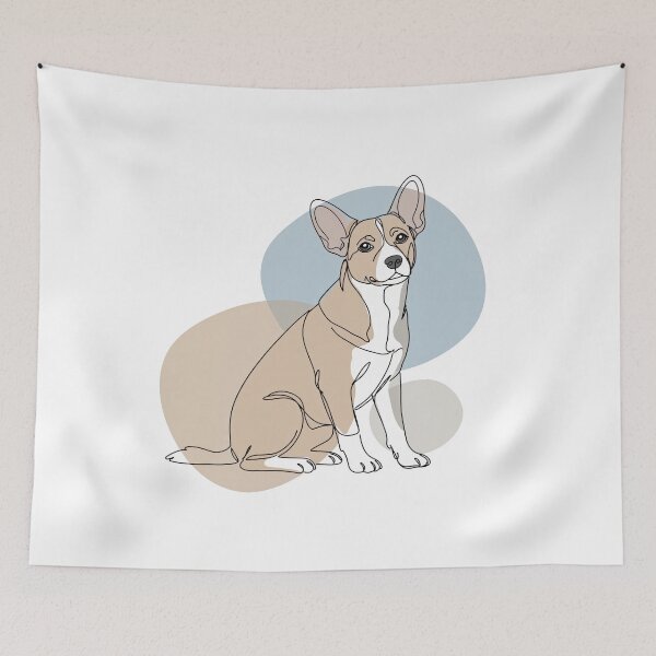 Item preview, Corgi-Inspired Minimalist Dog Art designed and sold by TheCalmEdit.