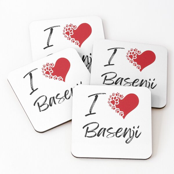 Item preview, I Love Basenji T-Shirt - Basenji Paw Print Heart Design Tee - Cute Dog Lover Gift designed and sold by jinaru3.