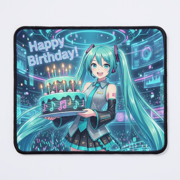 Artikelvorschau, Miku wünscht dir alles Gute zum Geburtstag entworfen und verkauft von DeviantMerch.