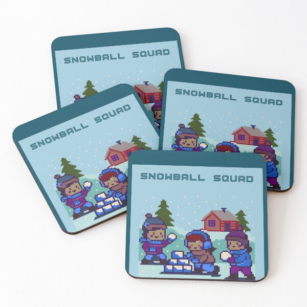 Item preview, Snowball Squad – Cozy Pixel Art Winter Scene designed and sold by MadeByKateS.