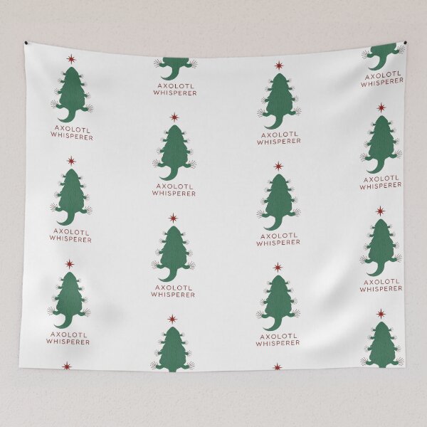 Artikelvorschau, Minimalistischer Axolotl-Weihnachtsbaum – Illustration eines nordischen Weihnachtstieres entworfen und verkauft von MadeByACJ.