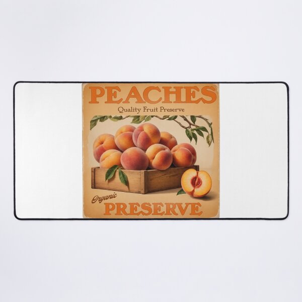 Item preview, Vintage Orchard Charm: Organic Peach Preserve Crate designed and sold by ForeverPrintsOK.