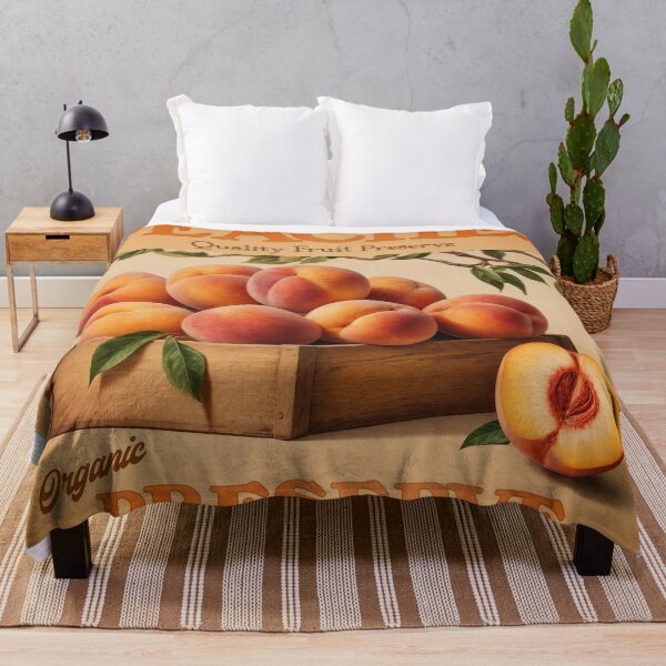 Item preview, Vintage Orchard Charm: Organic Peach Preserve Crate designed and sold by ForeverPrintsOK.