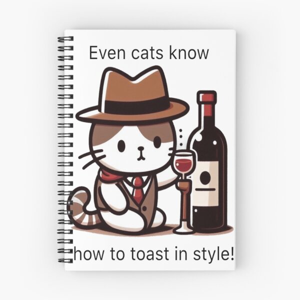 Item preview, Classy Wine Cat Kawaii Toasting Meme designed and sold by BigBlueArt.