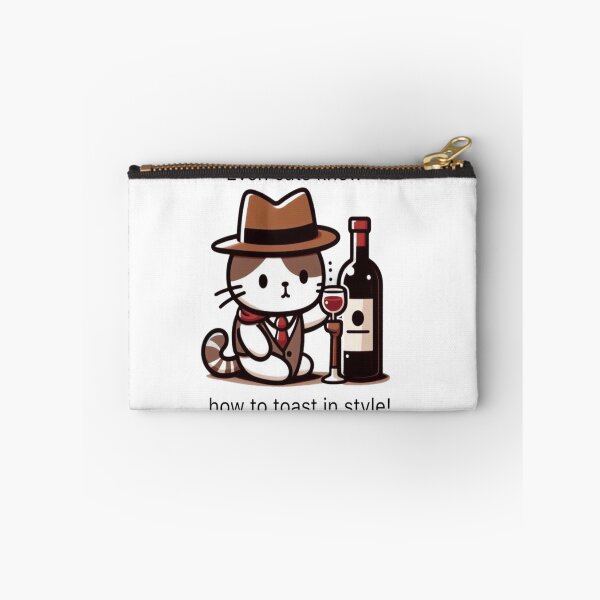Item preview, Classy Wine Cat Kawaii Toasting Meme designed and sold by BigBlueArt.