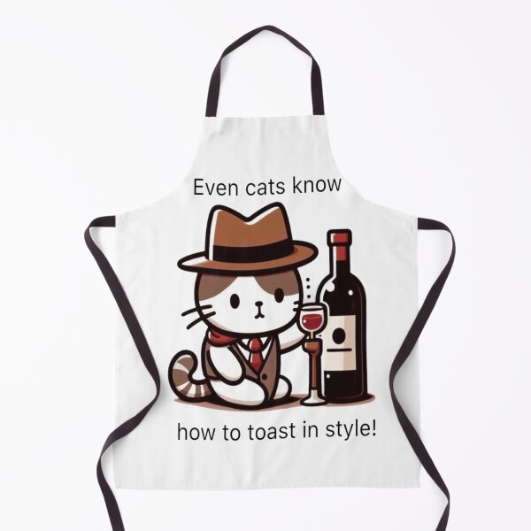 Item preview, Classy Wine Cat Kawaii Toasting Meme designed and sold by BigBlueArt.