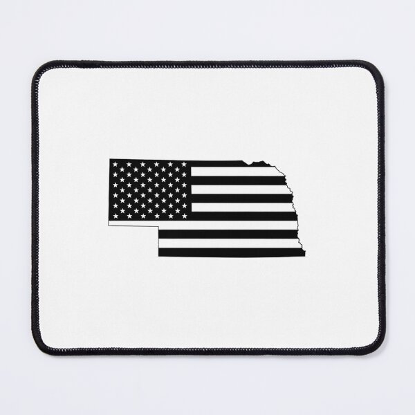 Item preview, Nebraska USA Flag Silhouette – Stars and Stripes State Outline designed and sold by Paper Drip.