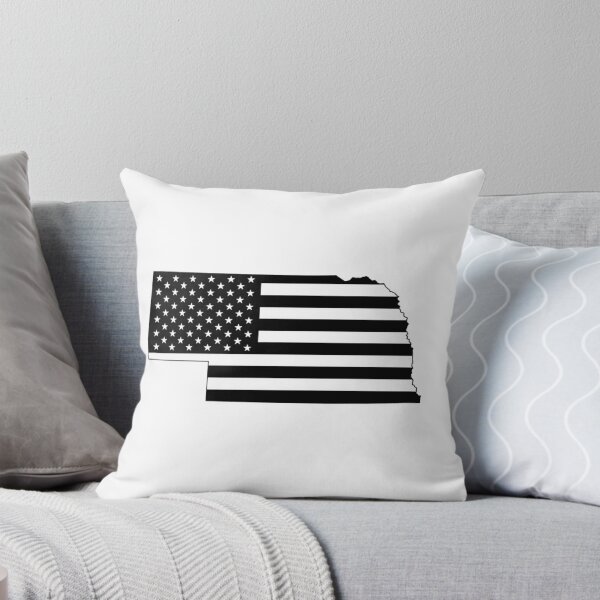 Item preview, Nebraska USA Flag Silhouette – Stars and Stripes State Outline designed and sold by Paper Drip.