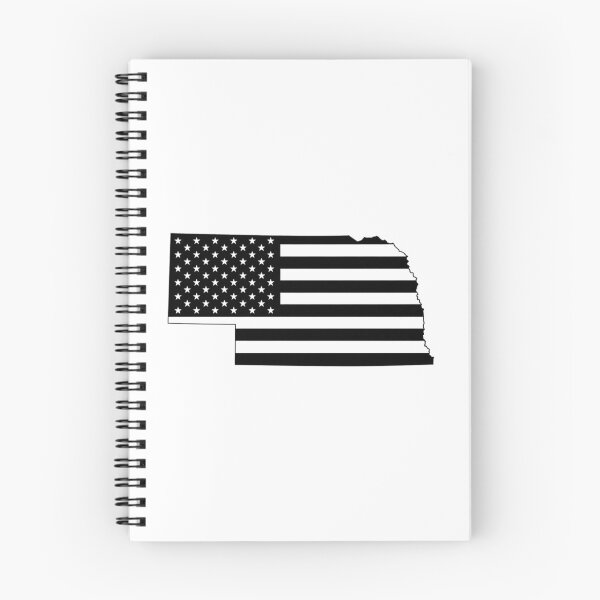 Item preview, Nebraska USA Flag Silhouette – Stars and Stripes State Outline designed and sold by Paper Drip.