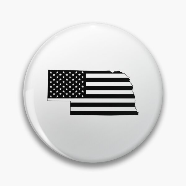 Item preview, Nebraska USA Flag Silhouette – Stars and Stripes State Outline designed and sold by Paper Drip.