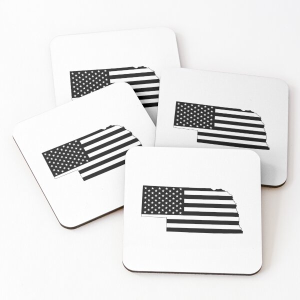 Item preview, Nebraska USA Flag Silhouette – Stars and Stripes State Outline designed and sold by Paper Drip.