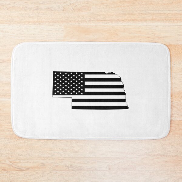 Item preview, Nebraska USA Flag Silhouette – Stars and Stripes State Outline designed and sold by Paper Drip.