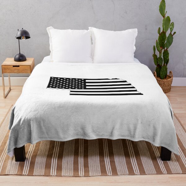 Item preview, Nebraska USA Flag Silhouette – Stars and Stripes State Outline designed and sold by Paper Drip.