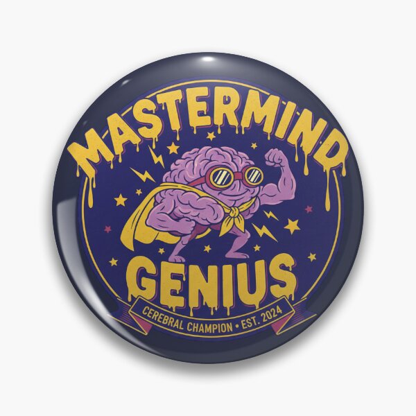 Item preview, Mastermind Genius - Brain Superhero Cerebral Champion designed and sold by AwesomeBeyondLimits.