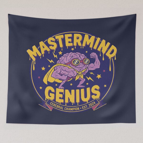Item preview, Mastermind Genius - Brain Superhero Cerebral Champion designed and sold by AwesomeBeyondLimits.