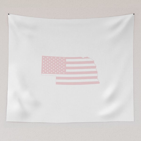 Item preview, Nebraska USA Flag Silhouette – Stars and Stripes State Outline designed and sold by Paper Drip.