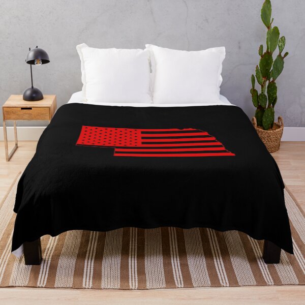 Item preview, Nebraska USA Flag Silhouette – Stars and Stripes State Outline designed and sold by Paper Drip.