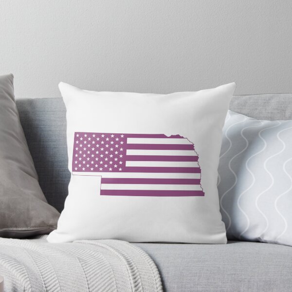 Item preview, Nebraska USA Flag Silhouette – Stars and Stripes State Outline designed and sold by Paper Drip.