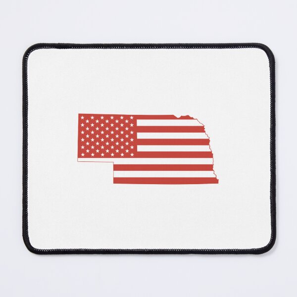 Item preview, Nebraska USA Flag Silhouette – Stars and Stripes State Outline designed and sold by Paper Drip.