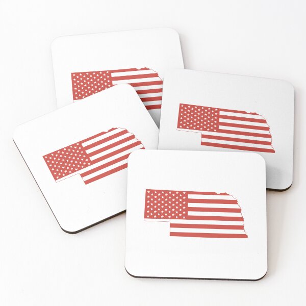 Item preview, Nebraska USA Flag Silhouette – Stars and Stripes State Outline designed and sold by Paper Drip.