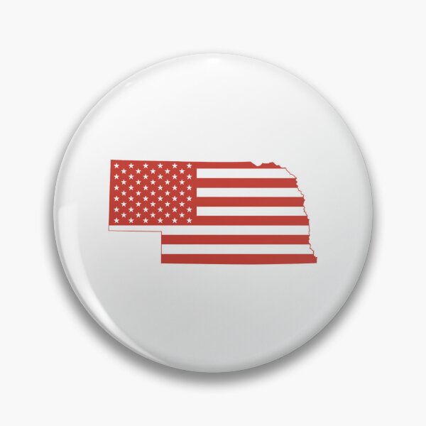 Item preview, Nebraska USA Flag Silhouette – Stars and Stripes State Outline designed and sold by Paper Drip.