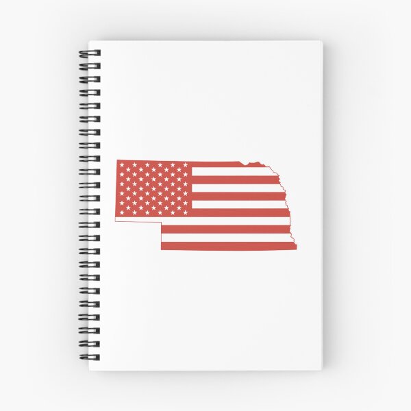 Item preview, Nebraska USA Flag Silhouette – Stars and Stripes State Outline designed and sold by Paper Drip.