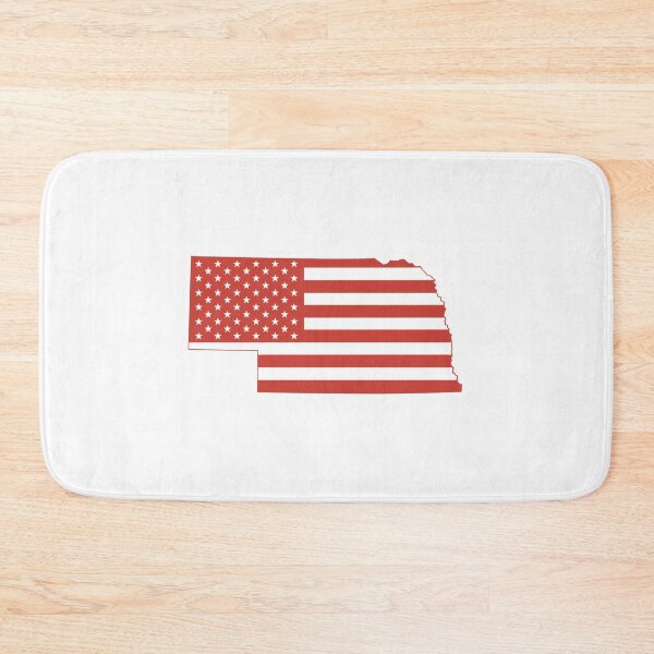 Item preview, Nebraska USA Flag Silhouette – Stars and Stripes State Outline designed and sold by Paper Drip.