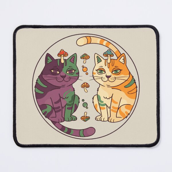 Item preview, FUNKY GROOVY CAT YIN YANG 70s AESTHETIC DESIGN designed and sold by MythAndMotion.