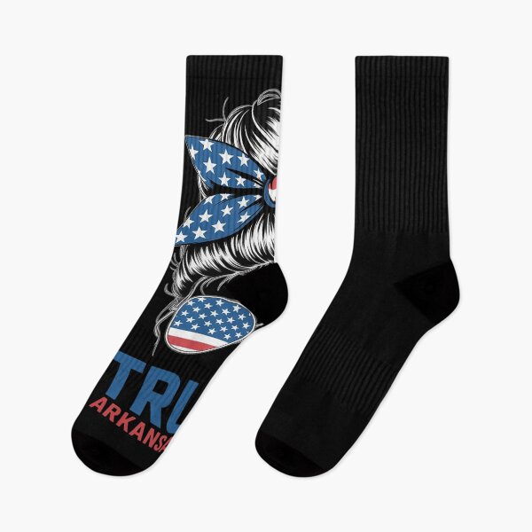 Item preview, Trump Girl Messy Bun North Carolina For Trump USA Flag  designed and sold by RsFilsingerArt.