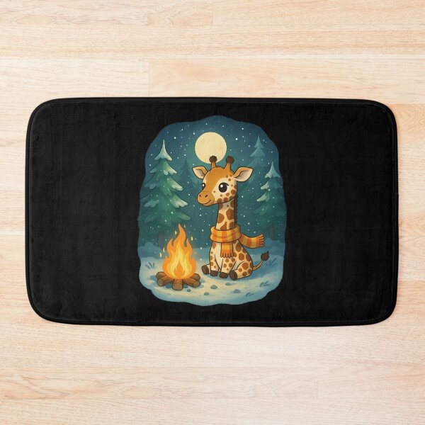 Item preview, Cozy Giraffe Winter Campfire Scene designed and sold by k3rstman1.