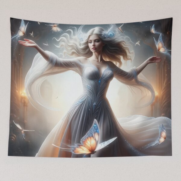 Item preview, Mystical Woman Chasing Butterfles designed and sold by IZiets.