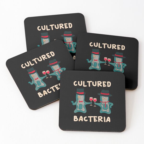Item preview, Cultured Bacteria Pun: Fancy Microbes Drinking Wine | Funny Microbiology Art designed and sold by Colorful-Garden.