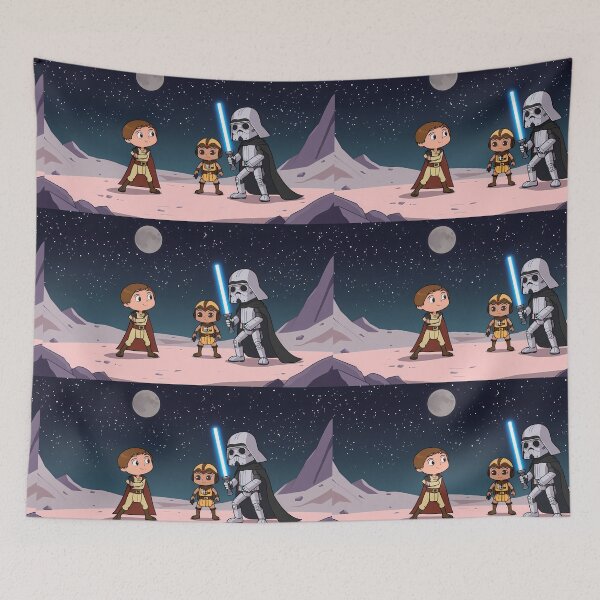 Item preview, Stars Cartoon Art Adventures Star Wars Characters Lightsabers designed and sold by ART ATTACK ZONE.