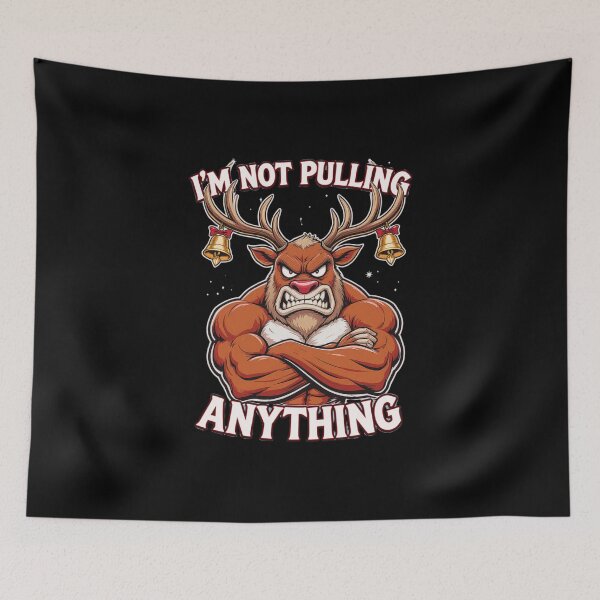 Item preview, Furious Reindeer – “I’m Not Pulling Anything” | Angry Christmas Reindeer Design designed and sold by ColorSplash123.