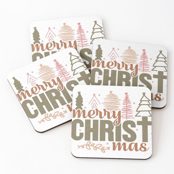 Item preview, Cute Christmas Doodle Art – Boho Merry Christmas Hand-Drawn Trees & Lettering designed and sold by lucidfrog.
