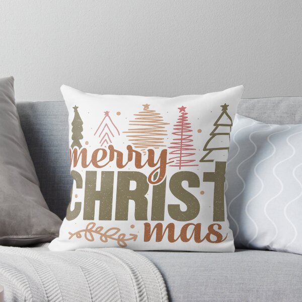 Item preview, Cute Christmas Doodle Art – Boho Merry Christmas Hand-Drawn Trees & Lettering designed and sold by lucidfrog.