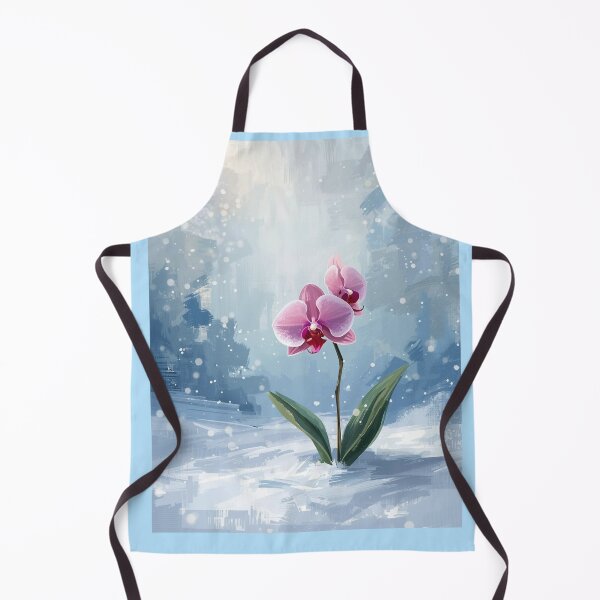 Item preview, Orchid, magic flower in unexpected place, winter wonderland  designed and sold by digitalbitcraft.