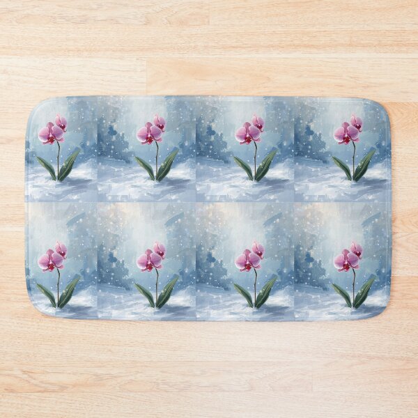 Item preview, Orchid, magic flower in unexpected place, winter wonderland  designed and sold by digitalbitcraft.