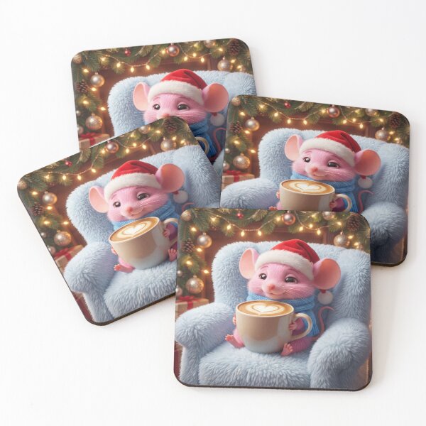 Item preview, Mousy Christmas Latte Cozy Art designed and sold by PuppyBerry.