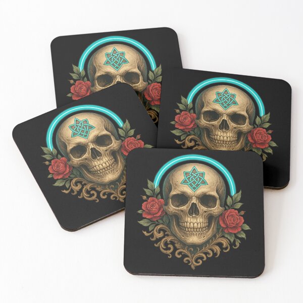 Item preview, Celtic skull with roses designed and sold by LaNadaYFundante.