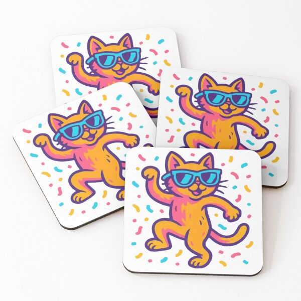 Item preview, Cute dancing cat - Colorful cat - Gift for cat lovers designed and sold by Gradasdaughter.